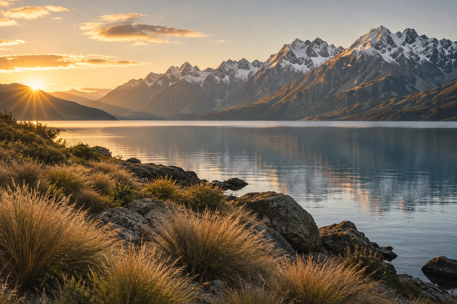 Lake Wakatipu below the Remarkables mountains